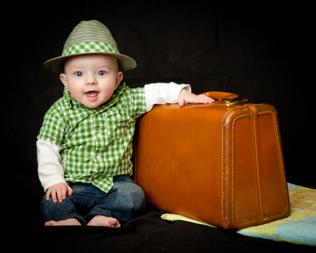 Hat and suitcase