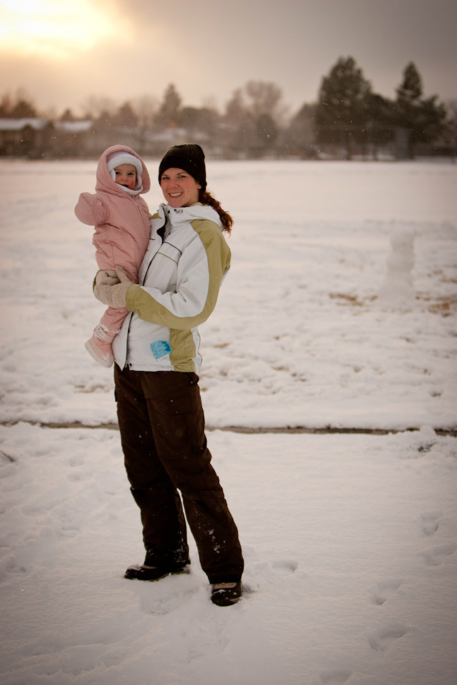 Great Girls playing in the snow