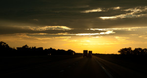 Sunset on the Road