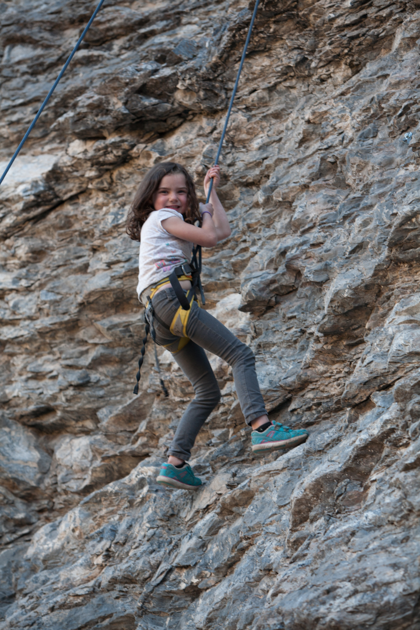 Kids climbing