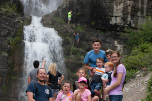 Enjoying the falls