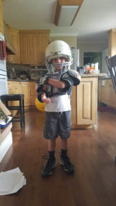 Little football player