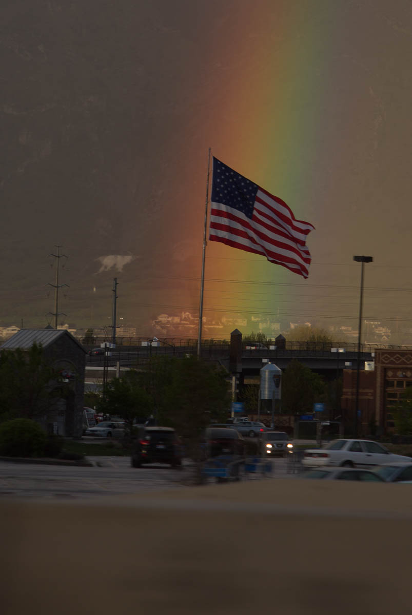 Rainbow and Flag