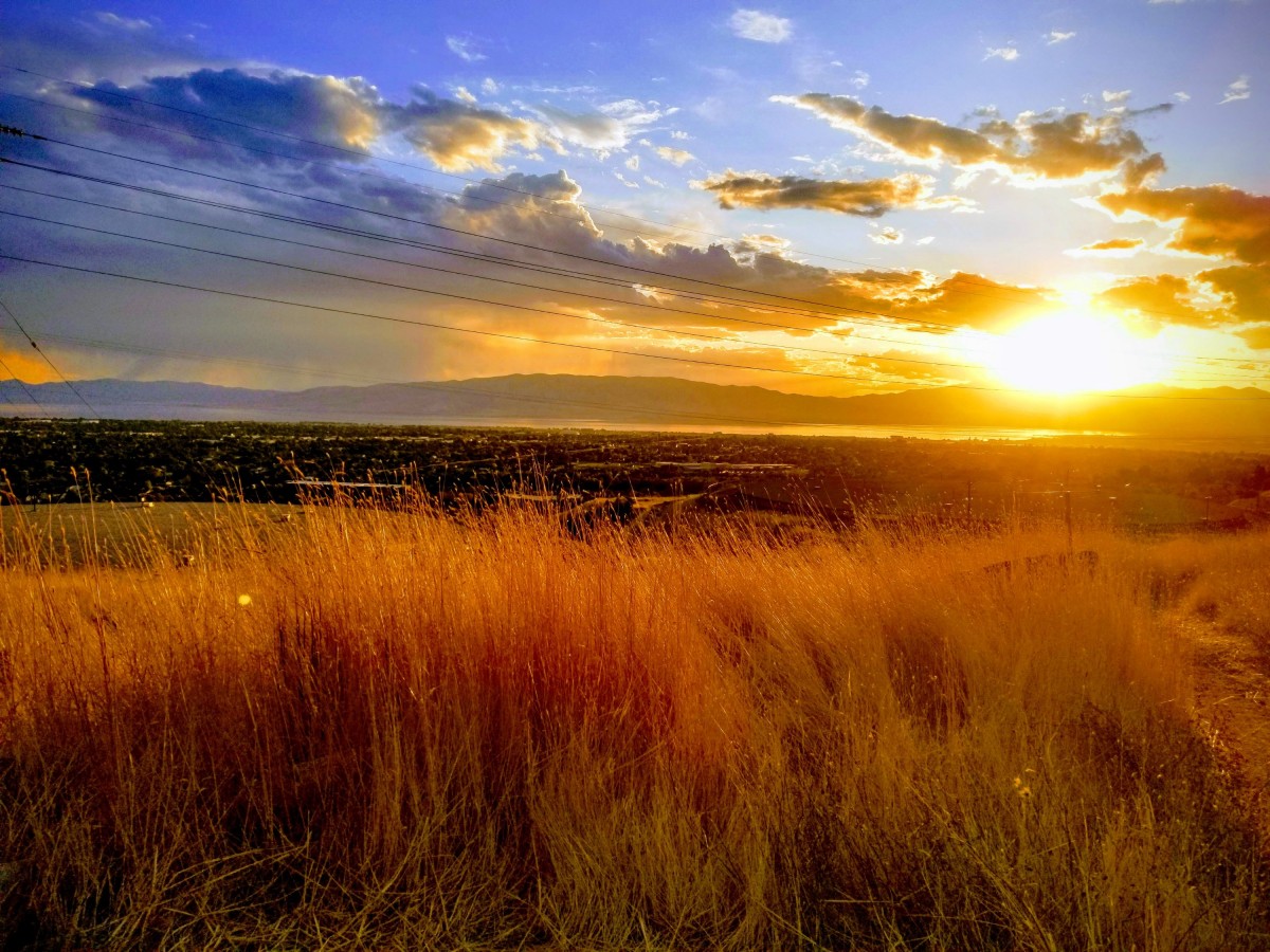 Sunset with the mountain bike team